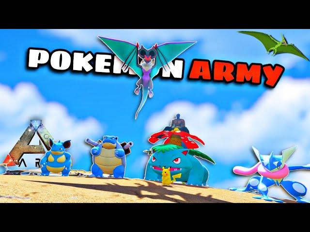 MY POKEMON ARMY IN THIS DINOSAUR WORLD - ARK Survival Evolved DAY 6 - POKEARK - IamBolt Gaming