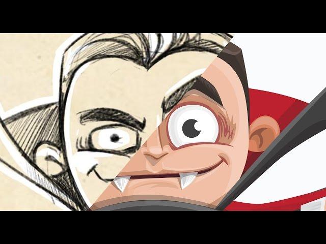 Vampire Cartoon Character - Graham Vamp || GraphicMama.com