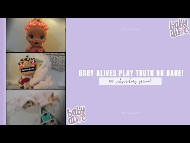 Baby Alives play truth or dare! collab with @Rose_dolls4life🫶Xx//#babyalive