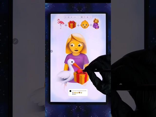  emoji mixing #digitalart #emojichallenge #funny #shorts