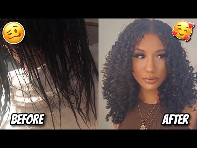 My Curly Hair Routine 2022! *major heat damage*