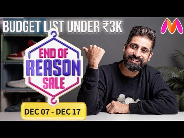 MY BUDGET SNEAKER LIST UNDER ₹3000 | MYNTRA END OF REASON SALE