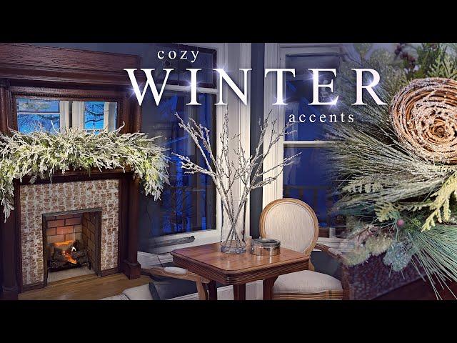 Winter Decorate With Me! After Christmas Home Decorating Ideas - Mantel Garland, Floral Ideas & More