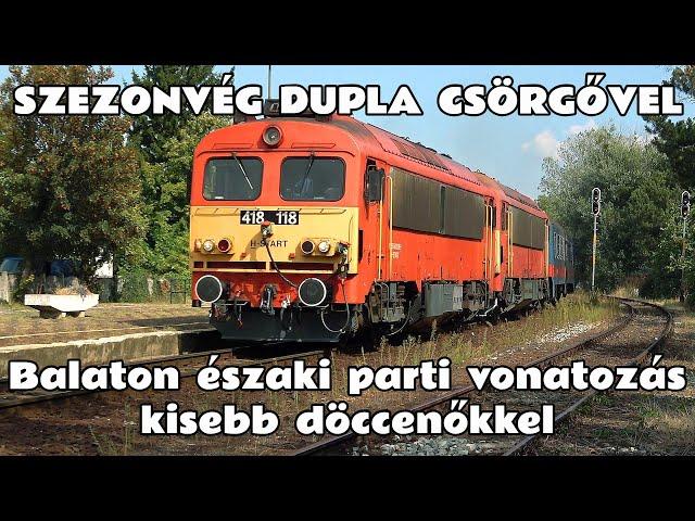 2024.08.31. Balaton északi parti vasútvonal a szezon végén, dupla Csörgővel és Nohabbal (M61-006)