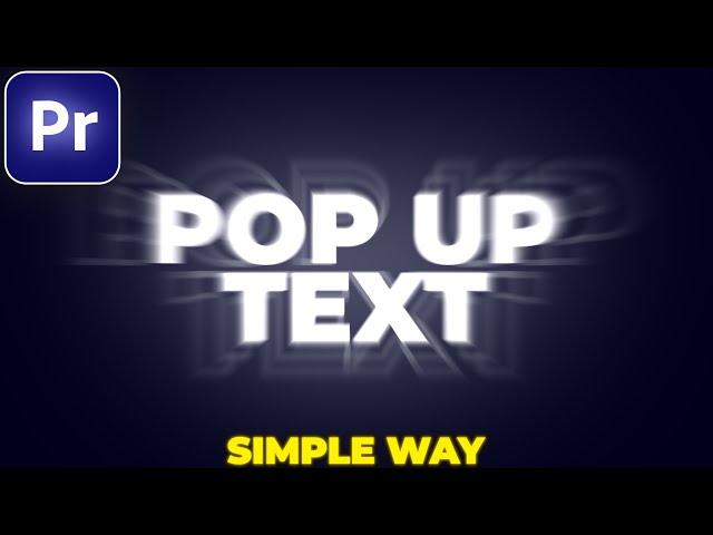 POP UP TEXT Effect in Premiere Pro