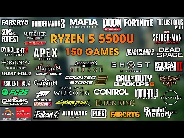 Can RYZEN 5 5500U Handle Modern Gaming Demands ? 150 games tested