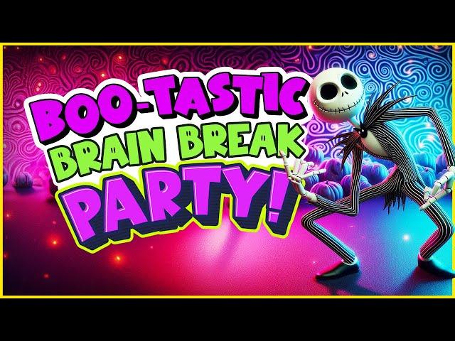 Halloween Brain Break Party  Boo-tastic Bash  Freeze Dance & Run  Floor is Lava  Just Dance