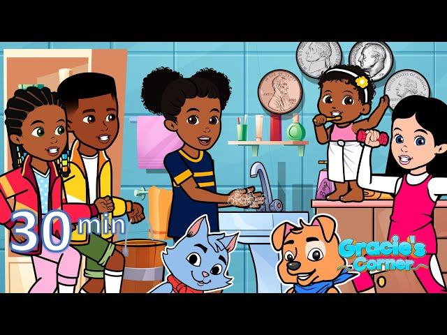 Wash Your Hands + More Fun and Educational Kids Songs | Gracie’s Corner Compilation