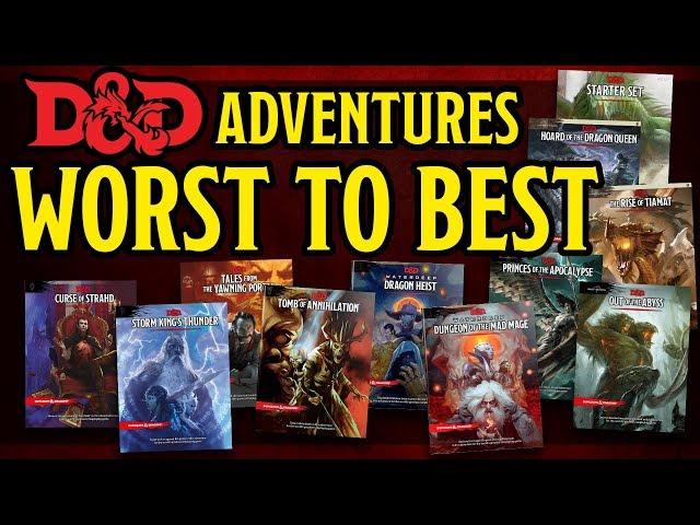 Ranking ALL the Dungeons and Dragons 5e Adventures Worst to Best