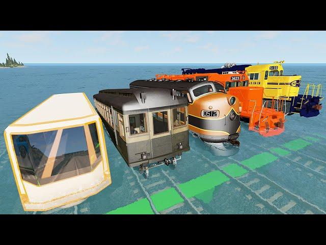 Train Water Battle - Beamng Drive