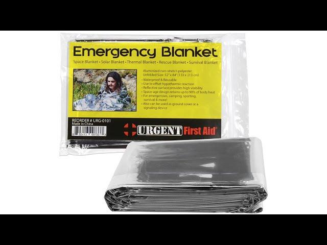 Solar Emergency Blanket 84 x 52, Urgent First Aid, URG-0101