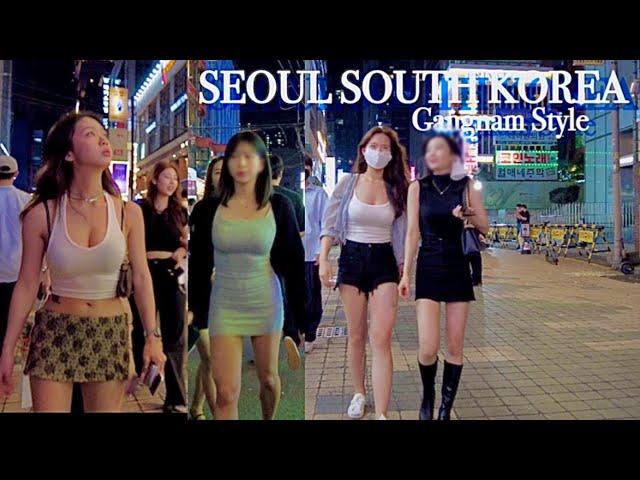 [4K] Saturday Night, Walking in Gangnam Streets - Street Fashion - Walking Tour SEOUL KOREA 2022