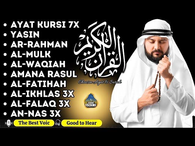 Peaceful Voice Ayat Kursi 7x, Surah Yasin, Ar Rahman, Waqiah, Al Mulk, Kahfi, Ikhlas, Falaq, An Nas