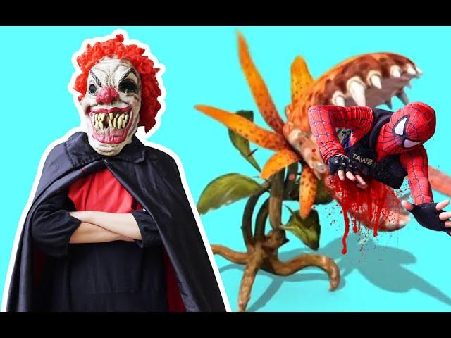 Tree Monster| Captain Spiderman SEAL X Nerf Battle Gun Fight