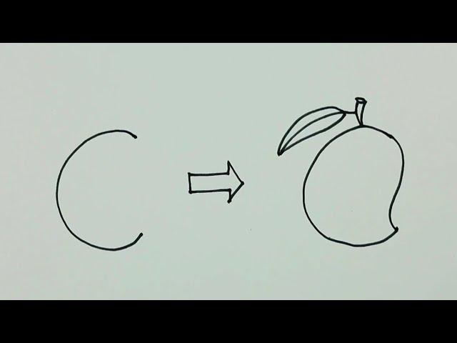 Easy Drawings | How to draw mango for beginners