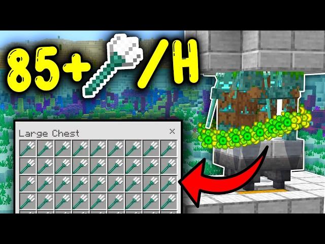 BEST TRIDENT XP Farm Minecraft bedrock 1.21!