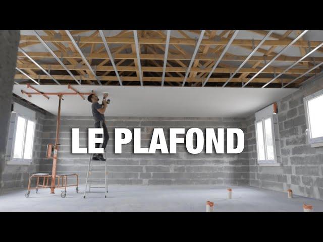 [Construire sa Maison ] Réalisation du Plafond - Placo BA13 sur fermettes [TIMELAPSE]