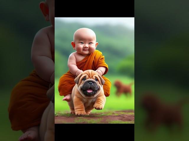 so cute little monk #viral #shorts #cutebaby #littlemonk #foryou #trending