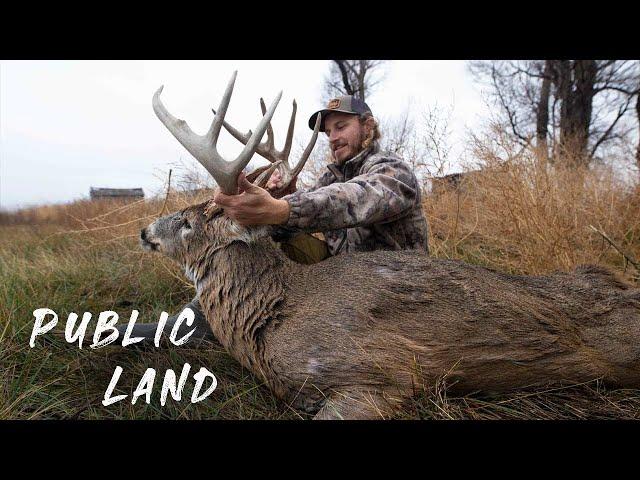 BIGGEST BUCK EVER! | Grunted in on PUBLIC from 180+ | BOWHUNTING Kansas