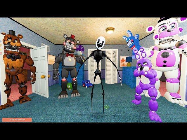 Animatronics scare the security guard FNAF 4 Garry's Mod