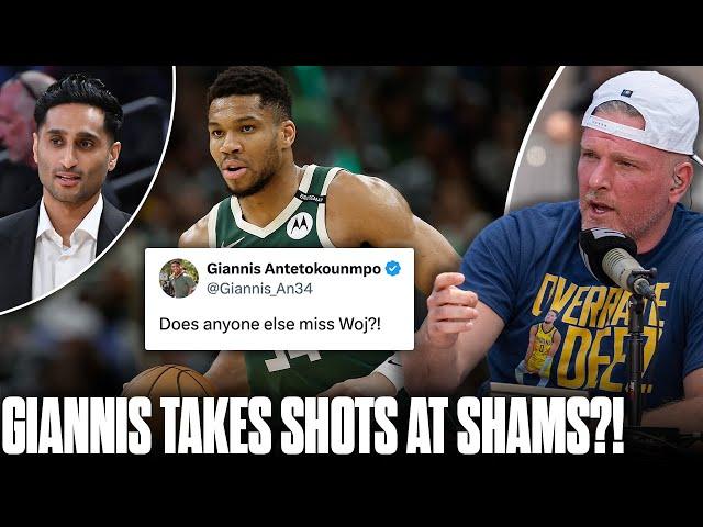 Shams Charania Reacts To Giannis Calling Him Out On Twitter... | Pat McAfee Show