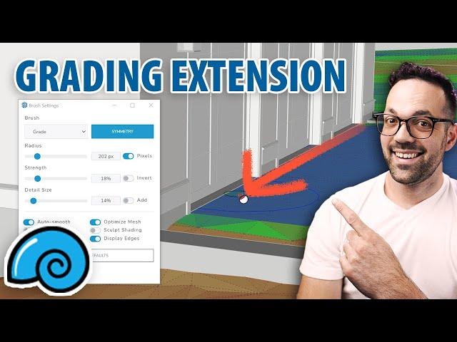 Grading SketchUp Terrain with the Artisan Extension Grade Brush