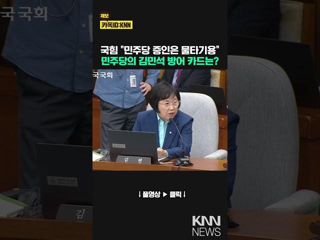 국힘 "민주당 증인은 물타기용" 민주당 김현이 꺼낸 김민석 방어 카드는? / KNN