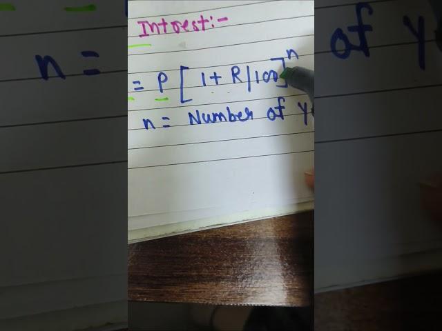 Formula | Compound interest #educationalvideo #mathematicalformula