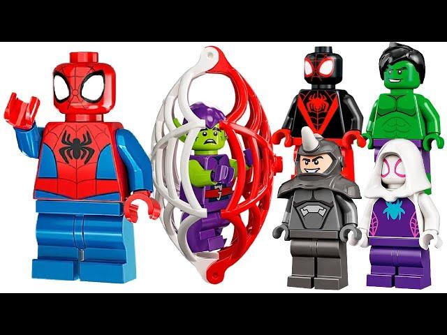 Spidey and his Amazing Friends LEGO Web Quarters HQ with Ghost Spider & Spin 2 Compilation