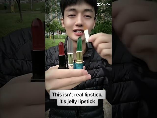 This is jelly lipstick, not real lipstick, everyone.#iceboy #mukbang #asmr #food #shorts