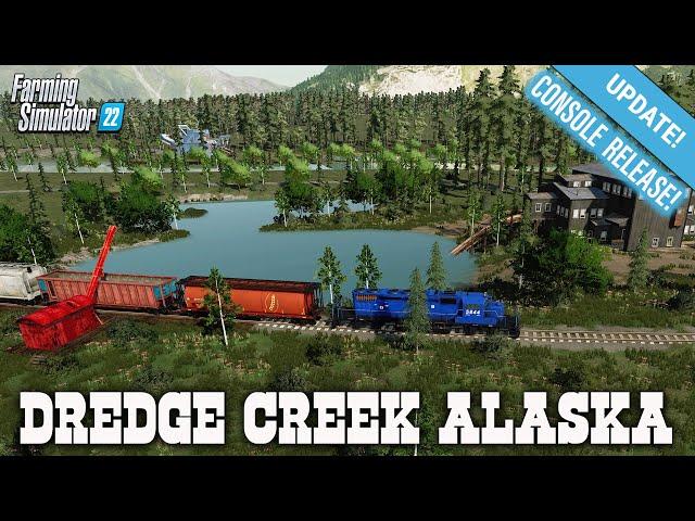 FS22 “DREDGE CREEK ALASKA” NEW (TO CONSOLE) MOD MAP TOUR! | Farming Simulator 22 (Review) PS5.