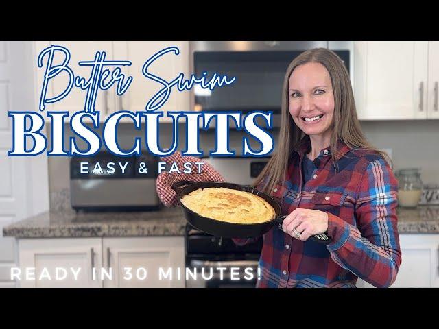 Easy & Fast Buttermilk Butter Swim Biscuits Recipe | Beginner Recipe | Skillet Butterswim Biscuit