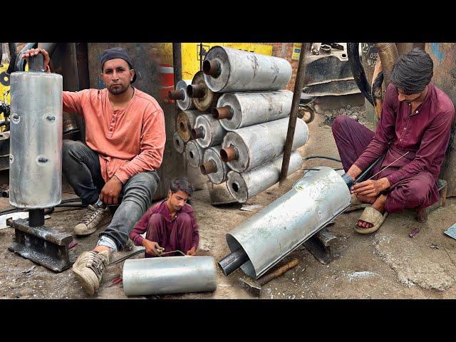 How Heavy Duty truck silencers are manufactured // Amazing manufacturing process of silencers