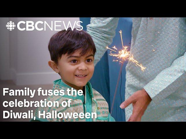 This family fused Diwali and Halloween celebrations