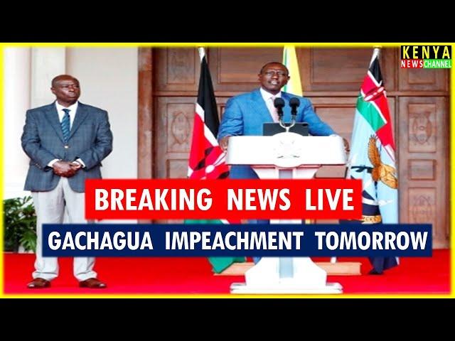 LIVE - Gachagua to address the Nation from Karen ahead of impeachment motion Parliament