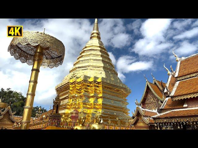 Beautiful Chiang Mai Temple Tour | Wat Phra That Doi Suthep Temple - Thailand Travel 2023