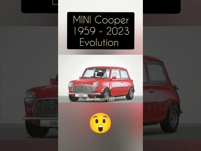 MINI COOPER 1959 - 2023 Evolution | #information #trending #wonders #wow #classic #shorts #viral