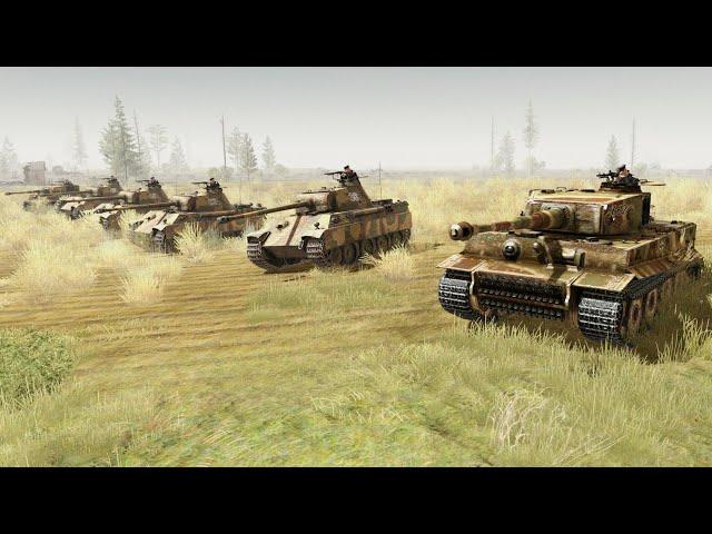 Gates of Hell - FULL-SCALE TANK BATTLE German vs. Soviet Tanks Late WWII | Gates of Hell Gameplay