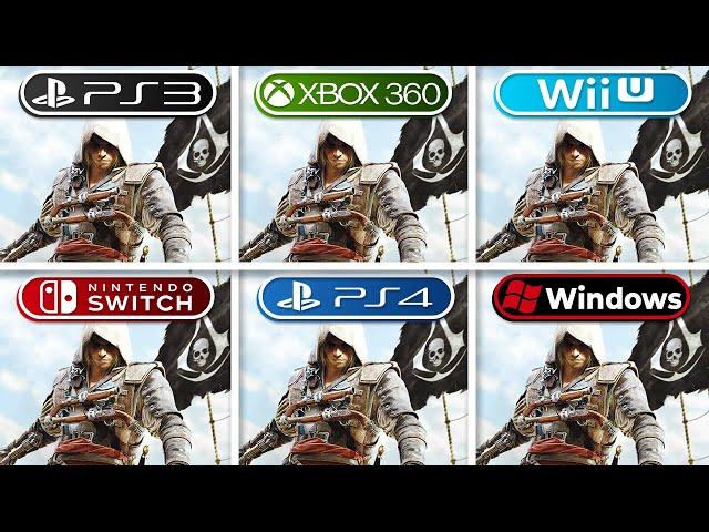 Assassin's Creed IV Black Flag | PS3 vs Xbox 360 vs Wii U vs Switch vs PS4 vs PC | Comparison