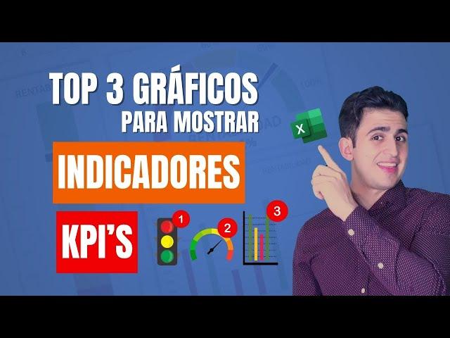 Las 3 MEJORES GRÁFICAS para indicadores KPI's en EXCEL.. GRAFICO SEMAFORO, VELOCIMETRO Y vs OBJETIVO