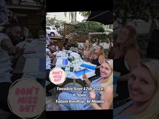  Paint & Sip at TULUM Rooftop Bar – Join Our Abstract Art Class in Miami! 