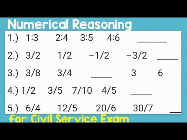 Number Series for Civil Service Exam | lumabas