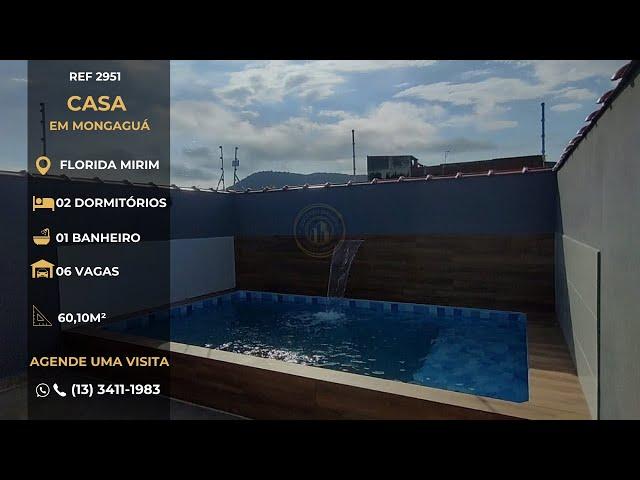 Casa NOVA! Com 02 dormitórios(sendo 01 suíte) // R$ 350 MIL // 60,10 M² Florida Mirim – Mongaguá