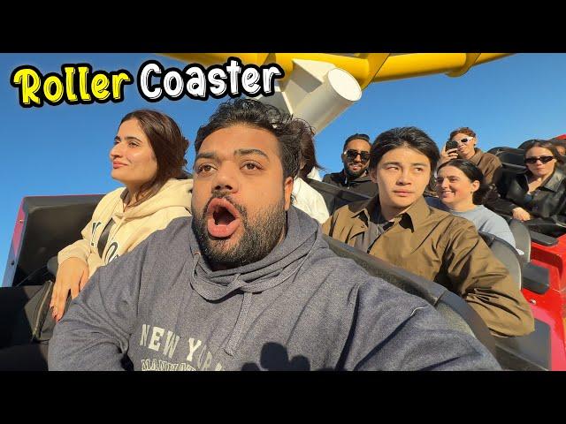 Riding A Roller Coaster On A Beach  | Samandar Mein Amusement Park In United States Of America 