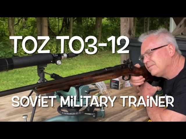 Soviet TOZ TO3-12 military trainer 22lr target rifle, iron sights at 50 yds. Made in the USSR