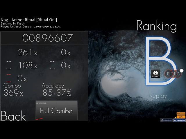 Jesus Desu | Nog - Aether Ritual [Ritual Oni] +FL DT HD ScoreV2 | FC 85.37% osu!taiko