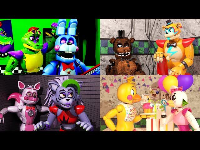 FNAF Security Breach meet FNAF 1, 2, 3, 4, SL, FFPS [FNAF/Blender/Compilation]