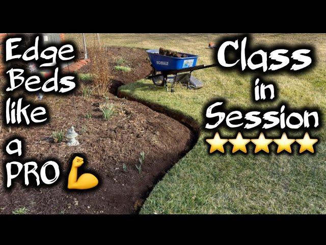 “Teaching” you PERFECT LANDSCAPE BED EDGING “step by step” DEMONSTRATION