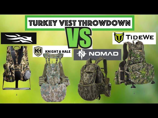 Turkey Vest Throwdown: Sitka Equinox VS. Knight & Hale RNG 200 VS. TideWe Kick Stand VS. Nomad