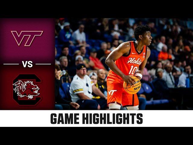 South Carolina vs. Virginia Tech Game Highlights | 2024-25 ACC Men's Basketball